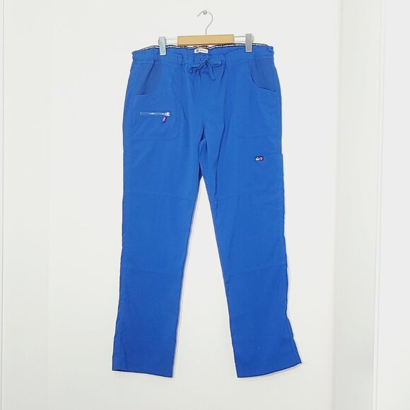 Koi Lite Blue Pocket Slim Fit Mechanical Stretch Straight Leg Scrub Pants Size L - Picture 1 of 16